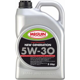 Meguin 6513 megol Motorenoel New Generation SAE 5W-30 - 5 Liter