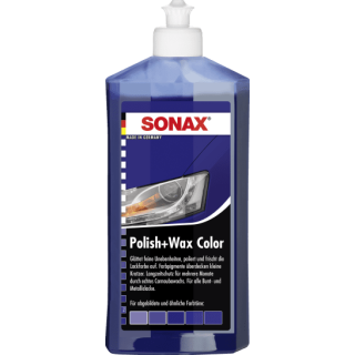 SONAX 02962000 Polish + Wax Color Blau - 500 ml (ohne Lackstift)