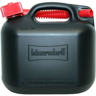 Hünersdorff Transport-Kraftstoff-Kanister - 5 Liter, schwarz, HD-PE