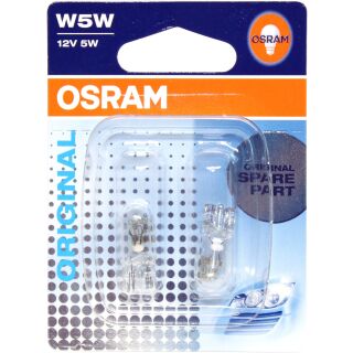 OSRAM Original Line 2825 W5W 12V 5W W2.1x9.5d Doppelblister