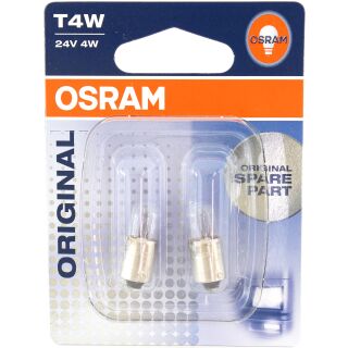 OSRAM Original Line 3930 T4W 24V 4W BA9s Doppelblister