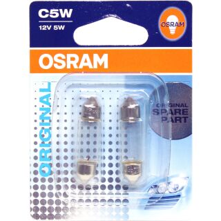 OSRAM Original Line 6418 C5W 12V 5W SV8.5-8 Doppelblister