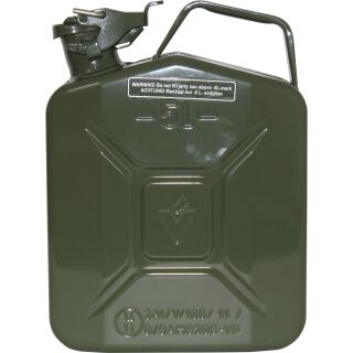 Kraftstoff-Kanister aus Metall oliv - 5 Liter